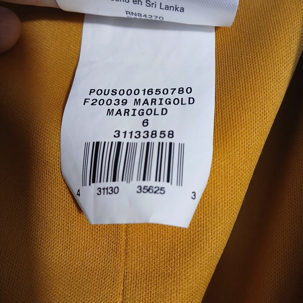 Davids Bridal Formal Floor Length Wrap Dress Size 6 Marigold NWT ,Flutter Sleeve - Picture 12 of 16